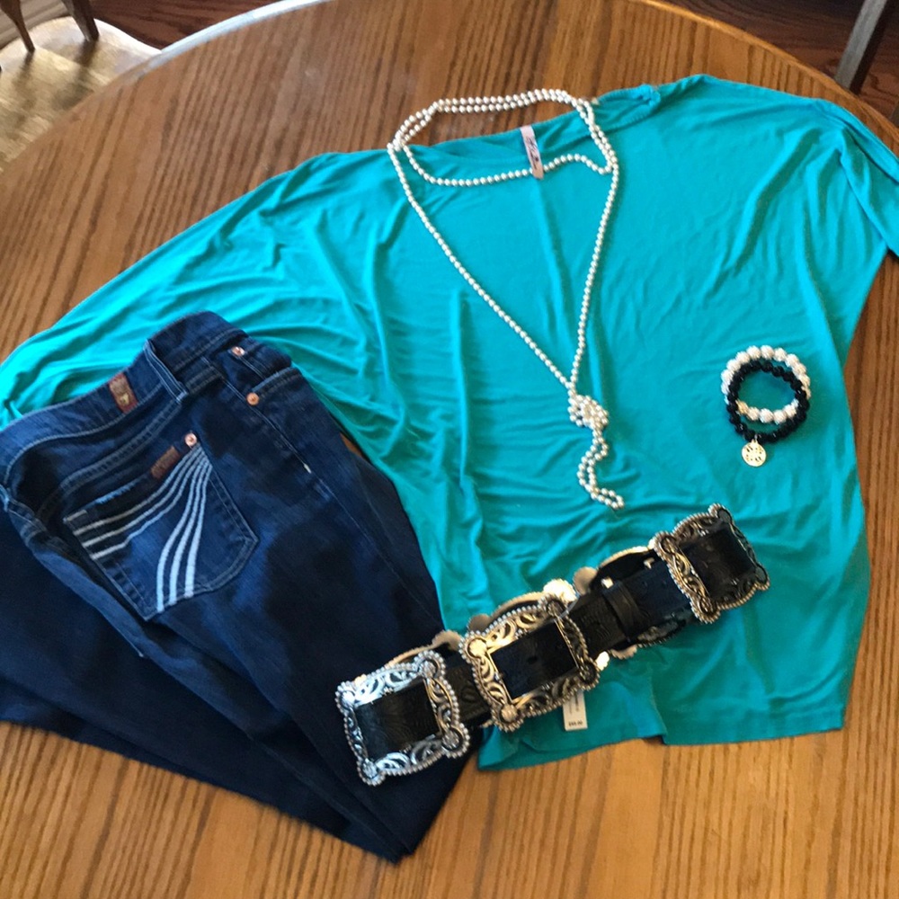 Turquoise Piko Shirt